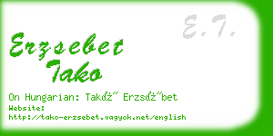 erzsebet tako business card